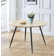 Cullompton Large Round Dining Table (tab908, 120cm) With Oak Effect Top And Black Legs
