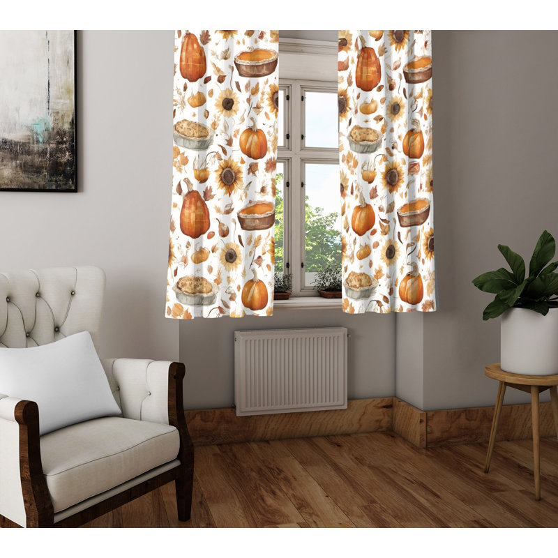 Paire de rideaux semi-transparents en polyester Aretzy, L 20 po x L 82 po