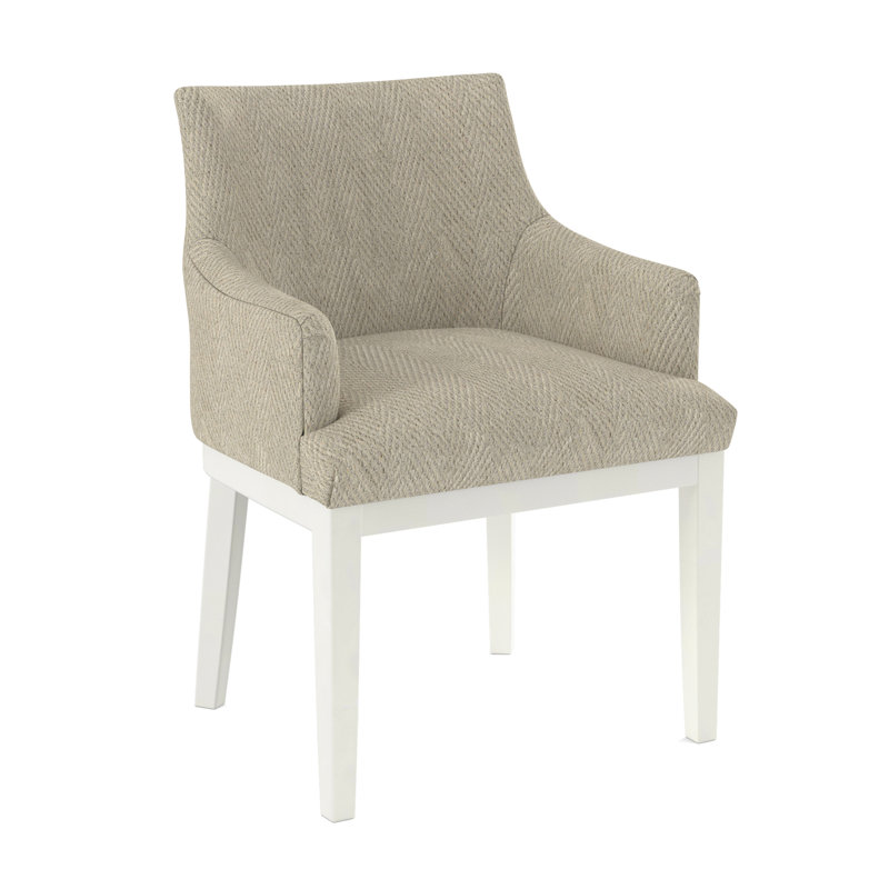 19'' H Upholstered Armchair, White, 61645-88