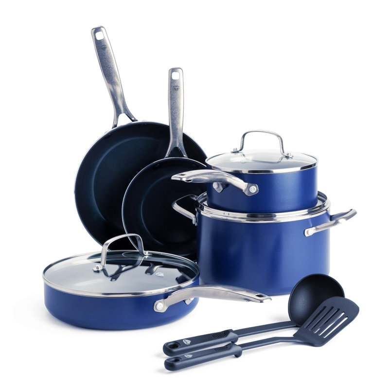 Blue Diamond 10-Piece Non-Stick Ceramic Cookware Set