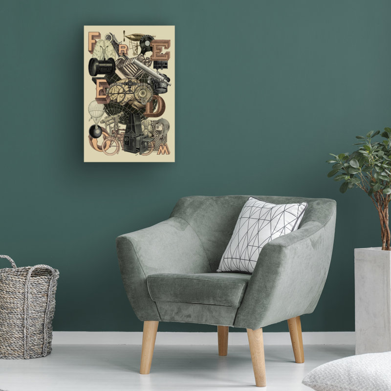Art sur toile, bolognaise, pachine, liberté, H 19 po x l 12 po