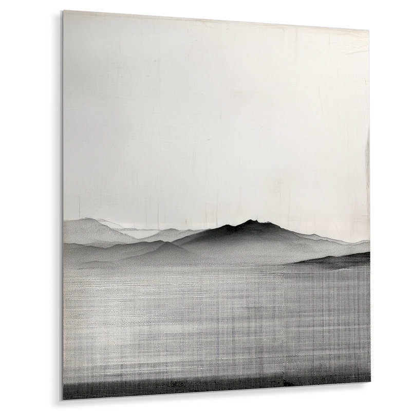 Gris noir, désert du Sahara - Art mural abstrait en métal minimaliste, impression en métal minimaliste, L 30 po x H 40 po