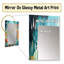 Teal Mid Century Mod Nature - miroir mural moderne Mid-Century, miroir décoratif bleu sarcelle, impression d'art en métal-919644299