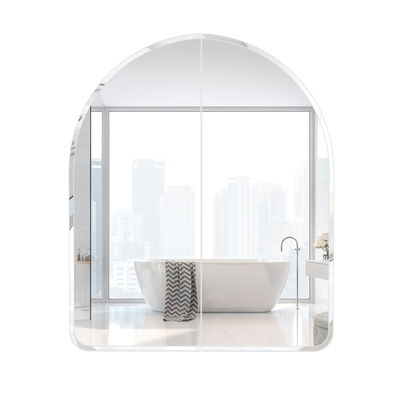 High-End Luxury Design Double Door Tempered Glass Mirror Medicine Cabinet