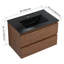 Meuble-lavabo mural 24 po avec lavabo en céramique, 2 tiroirs à fermeture en douceur, ensemble KD-368745700-368745699