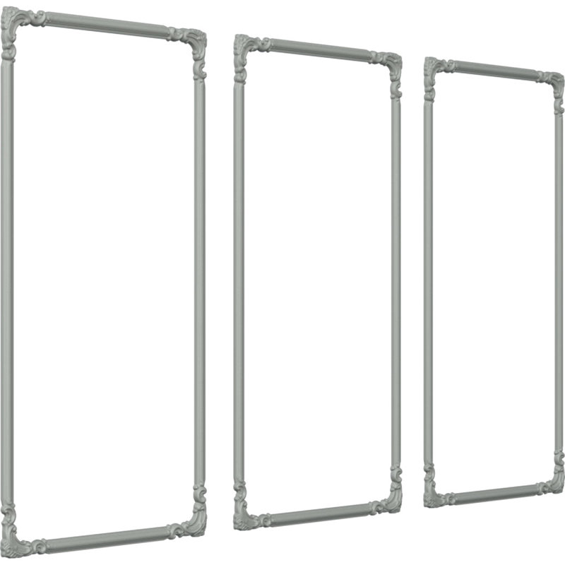 Ensemble de moulures Ashford (panneau simple), L 28 po x H 72 po, Triple