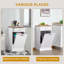 Armoire de cuisine avec tiroir - poubelle inclinable, support de poubelle de recyclage autoportant
