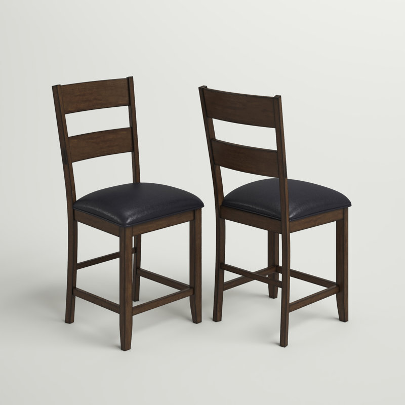 Schoonmaker Upholstered Counter Stool with Solid Wood Frame