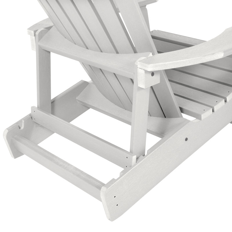 Chaise Adirondack en plastique Federigo, Blanc