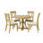 Amoz 5-Piece Wood Pedestal Dining Set