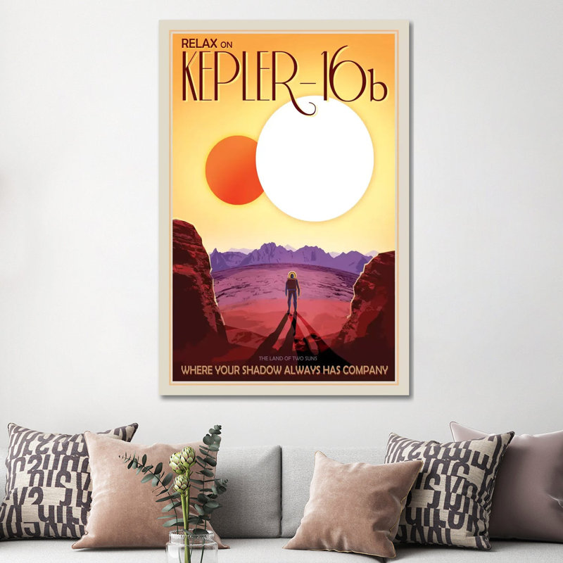 Kepler-16B by NASA - Print on Canvas, Wrapped Canvas, 66.04 cm H x 45.72 cm W x 3.175 cm D