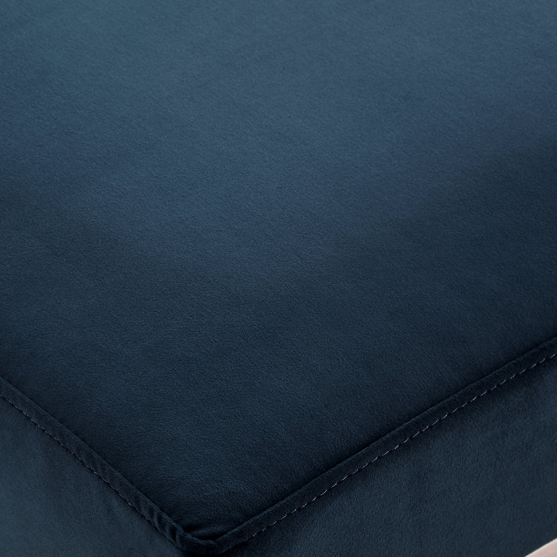 Aurora Velvet X-Leg Base Bench, Navy