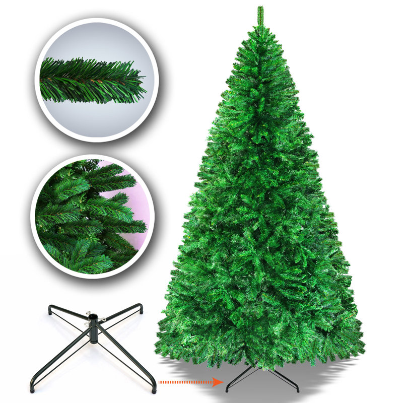 Arbre de noël artificiel pin vert classique, H 7,5 pi