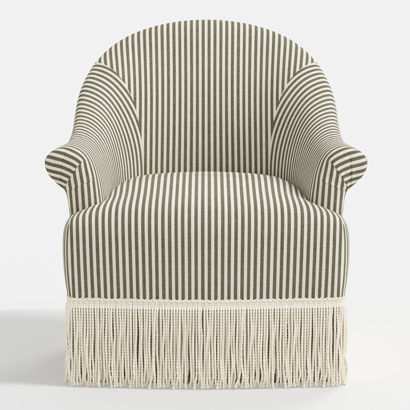 Marie Swivel Chair, Jane Stripe Laurel
