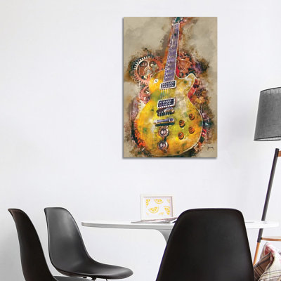 Slash's Steampunk Guitar - Wrapped Canvas Painting