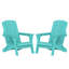Chaises de foyer d'extérieur pliables en PEHD résistantes aux intempéries avec porte-gobelet Adirondack-410264242