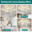 Ventilateur de plafond 30 po avec lumière blanche, ventilateur encastré moderne à DEL avec télécommande et commande APP, ventilateur de plafond à profil bas à intensité variable avec 6 vitesses pour la chambre à coucher, la cuisine et le salon