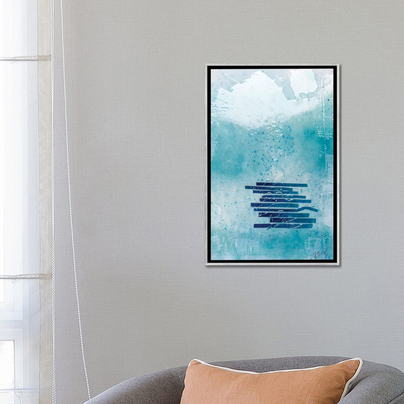 « water » par kent youngstrom-reproduction d’art, H 26 po x l 18 po x 1,5 po, Toile avec cadre argenté