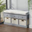 Echo Polyester Blend Upholstered Storage Bench-832271088