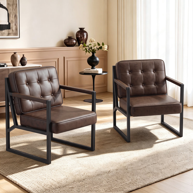 Fauteuil d'appoint Modern, Similicuir gris