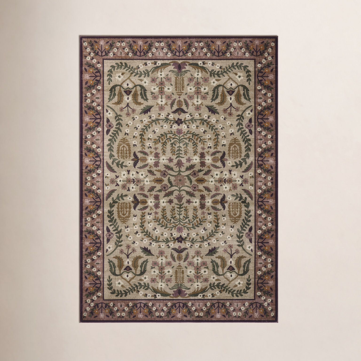 Canopy Aubergine Area Rug, Rectangle 5' x 7'6"