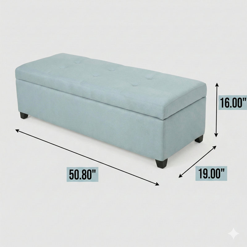 Repose-pieds de 50 po avec repose-pieds rectangulaire contemporain pour le salon, le vestibule et la salle familiale