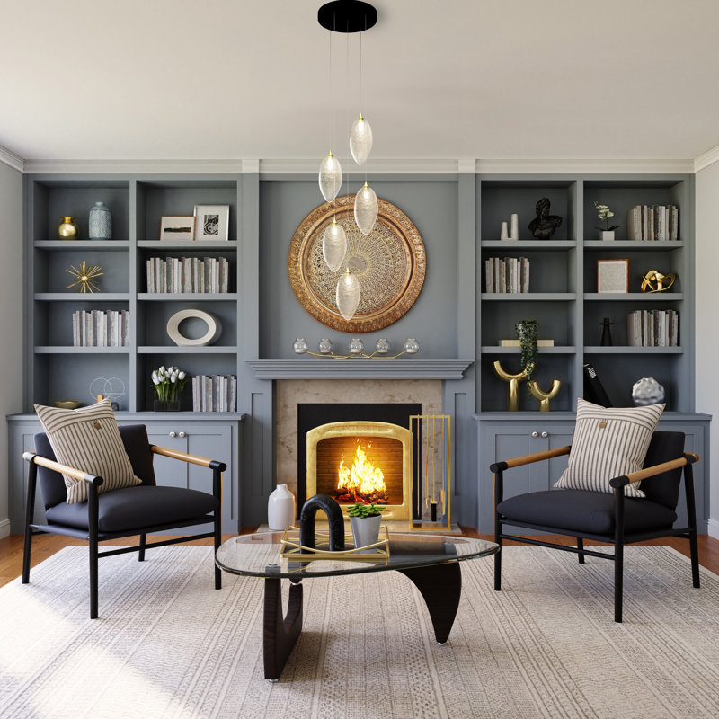 Mist 5 Pendant Lights, Satin Nickel