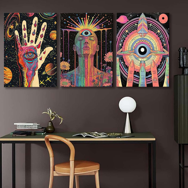 3 Piece Wrapped Canvas Print, 40 cm H x 90 cm W