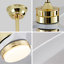 Ventilateurs de plafond 52 pouces blancs et dorés avec lumières et télécommande, 3 pales en bois massif, 6 vitesses, moteur à courant continu silencieux, DEL à intensité variable, ventilateur de plafond moderne doré pour chambre à coucher intérieure, salon, patio