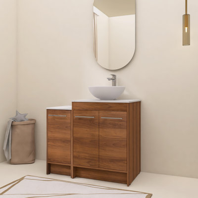 Meuble-lavabo simple avec plateau Bodo 35,44