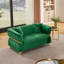 Causeuse Modern Sofas, velours 61,8 pouces, garniture en métal doré pour la maison
