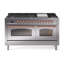 ILVE Nostalgie II 60 Dual Fuel Range, 9 Burners, Griddle-233756768-233757153