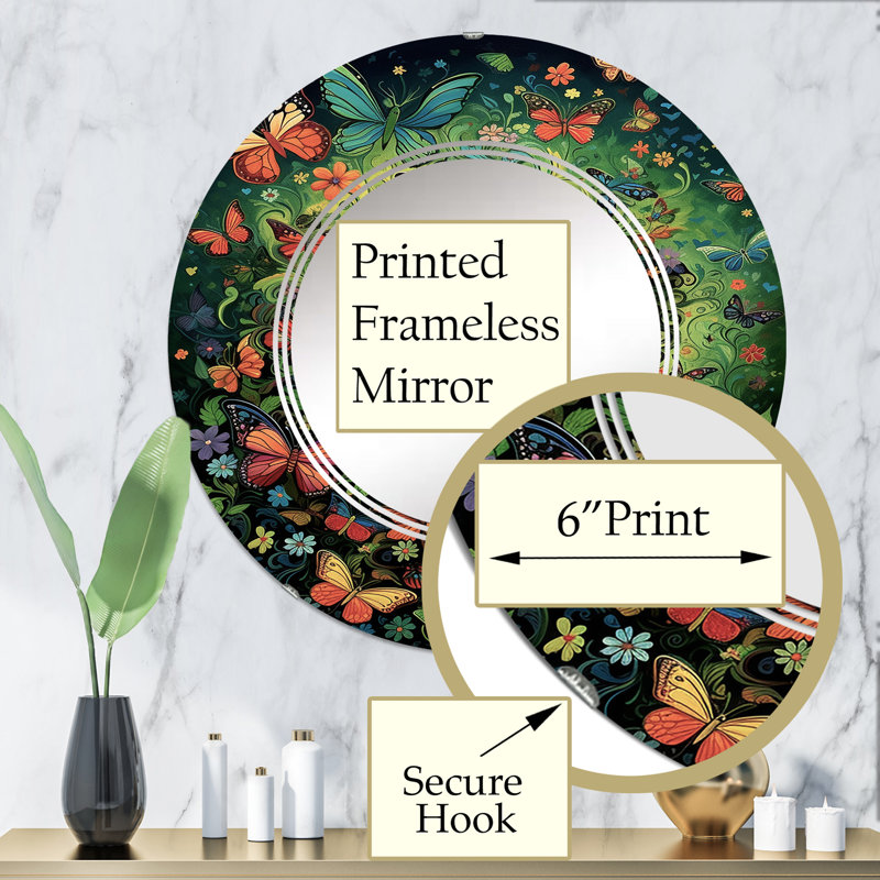 Miroir mural Weires, 32 po x 32 po