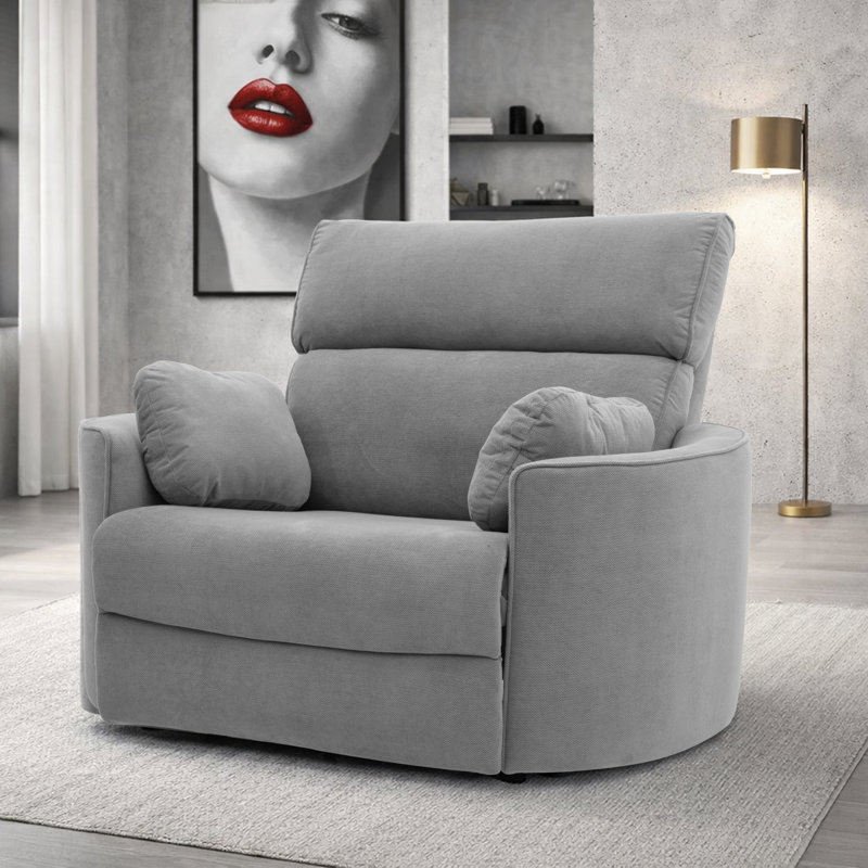 Canapé inclinable 52,5 po, Gris