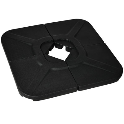 175Lb Cantilever Umbrella Base Weights - 4 Pieces. Black. Umbrella's Balance In Any Circumstance With Water/Sand. Portable & Stackable Patio 4. Keep Firm And