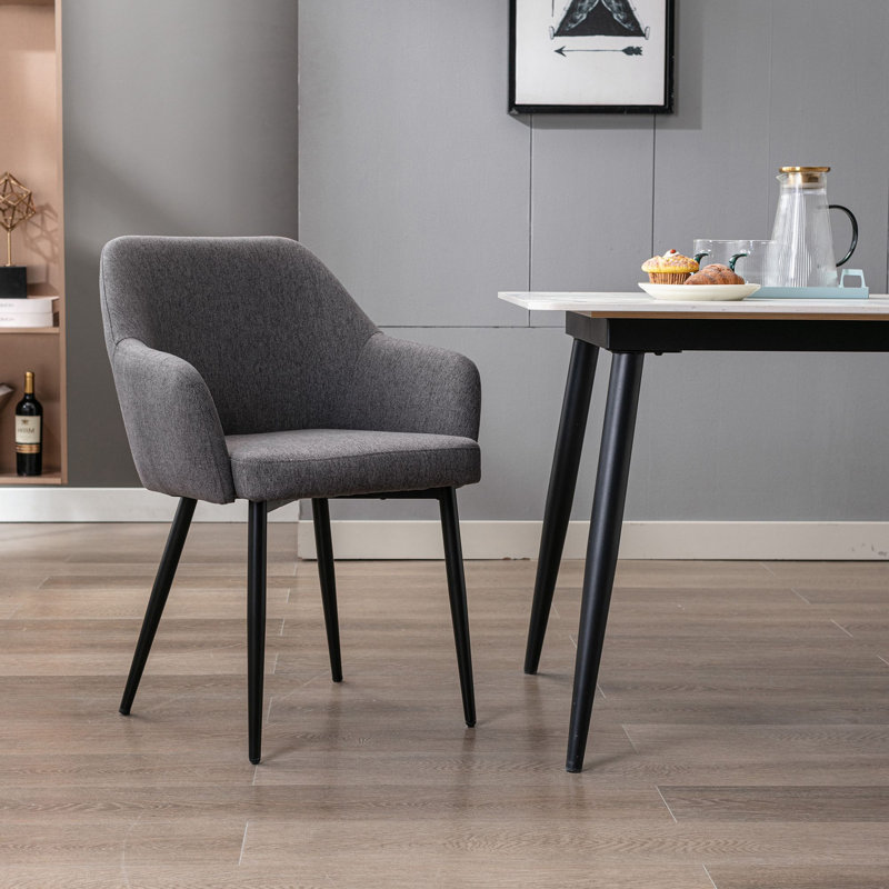 Ensemble de chaises 2 pièces, Gris foncé