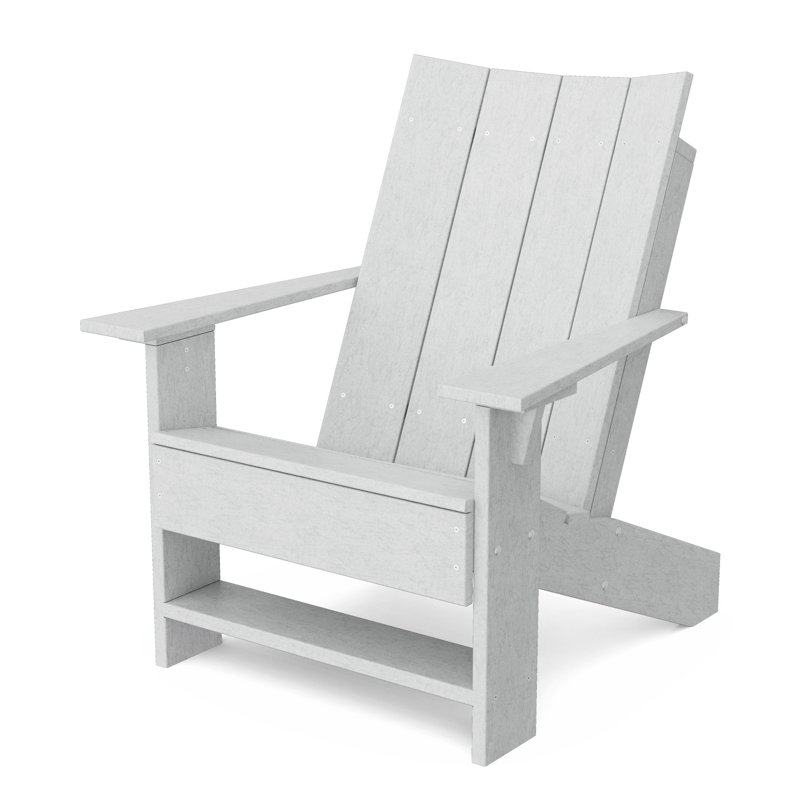 Contemporary Adirondack Chair, Light Gray