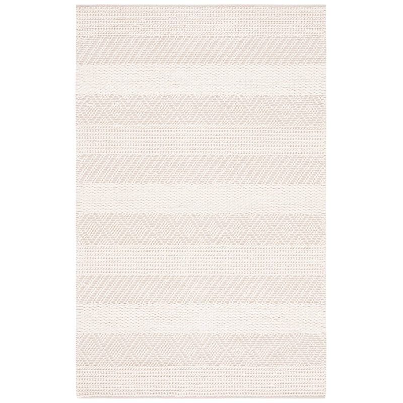 Natura Hand Woven Wool Solid Color Rug, Rectangle 5' x 8'