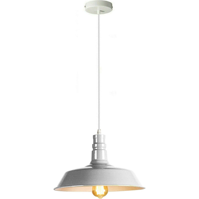 1 - Light Single Pendant, White