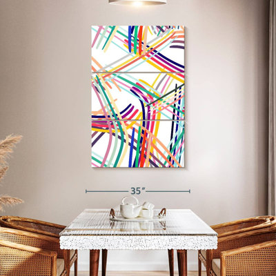 Lignes multicolores tissées Avery