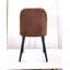 Dark Brown Fabric Identities Chair With Metal Legs(Only Dining Chairs)