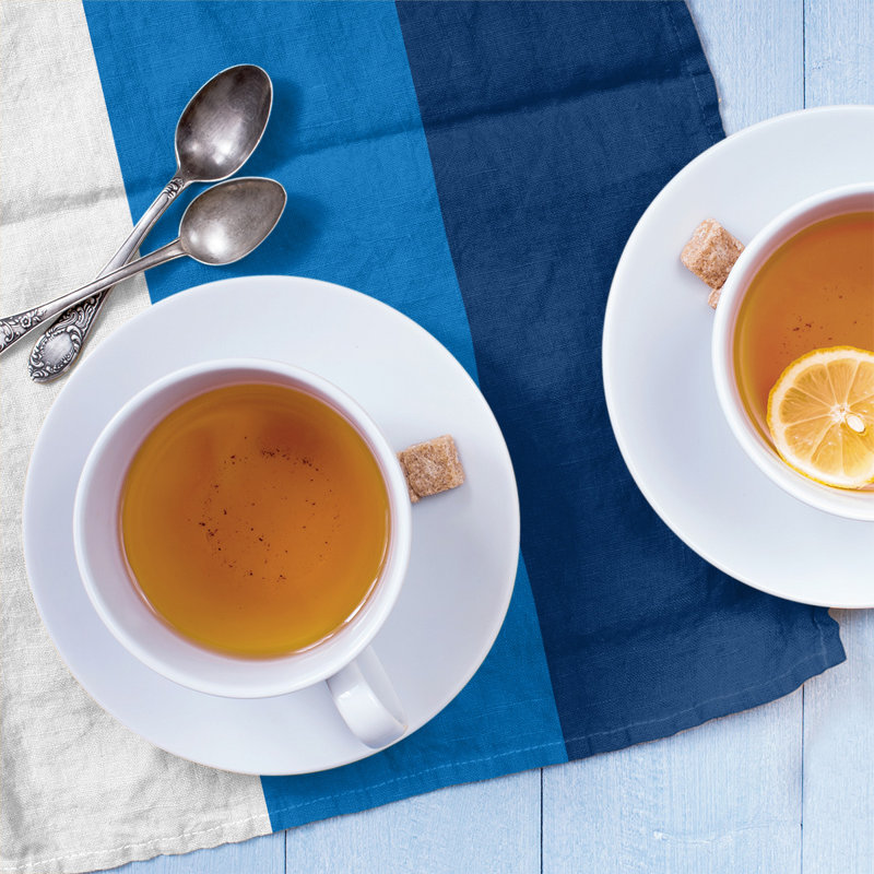 Tea Towel Kitchen Towel, White/Blue/Navy, Cotton Blend