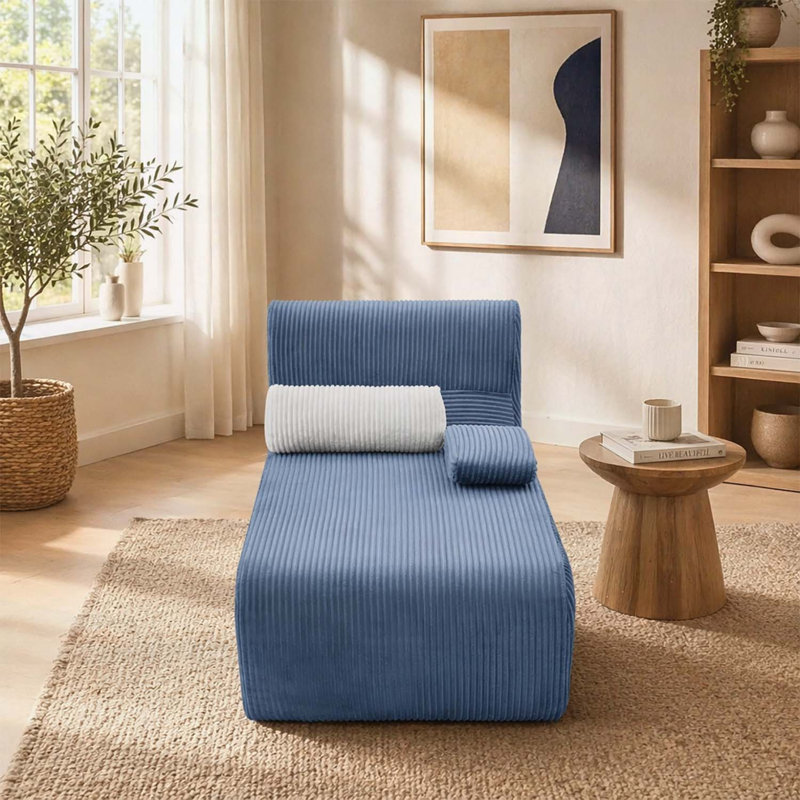 Chaise longue moderne avec conception modulaire personnalisable et support ergonomique, Blue