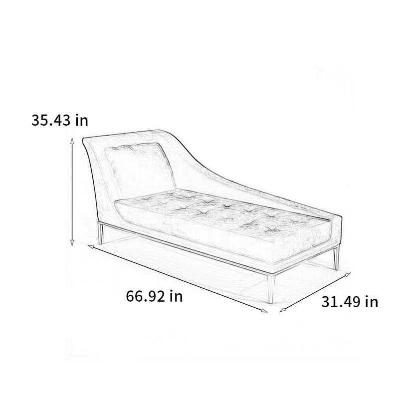Chaise élégante et moderne, Accoudoir à gauche (vu de face)