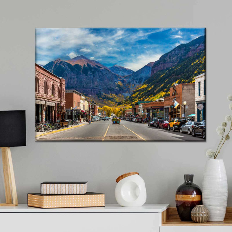 «Telluride Small Town», reproduction sur toile tendue, H 24 po x l 36 po x P 1,25 po