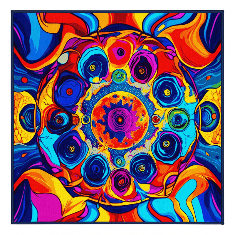 Stellar Bloom Rug, Square 7'
