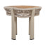Tables de patio compactes, bois d'acacia et métal, table de bout d'extérieur rustique moderne