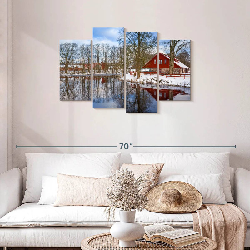 Lilie Winter Lake House, H 27 po x l 43 po