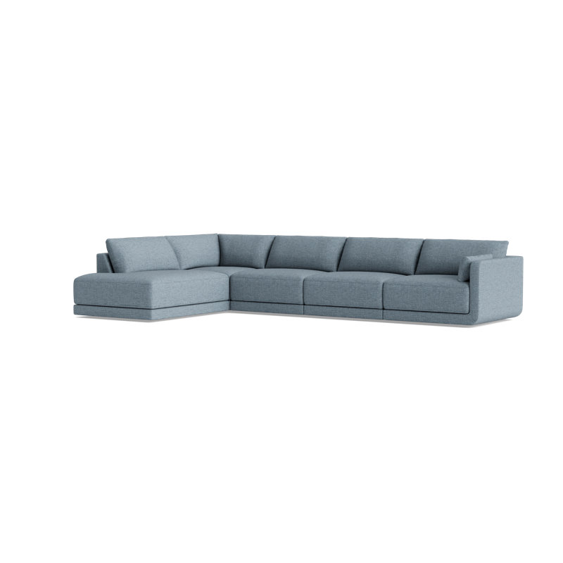 Eva Modular Sectional, Left Hand Facing, Performance Weave - Navy