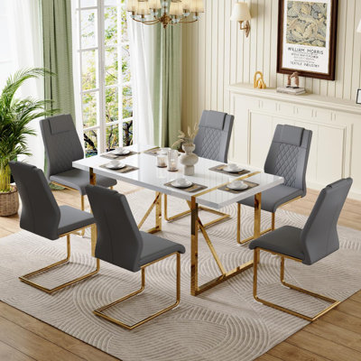 Minday Double Pedestal Dining Set